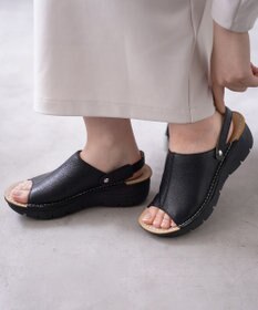 Pointer 本革 超軽量厚底サボサンダル