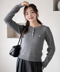 WEGO 【WEB限定/25年秋冬新作】別注USPOLOヘンリーネックニットPO