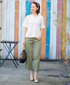 Tiaclasse L 【洗える】ゆったりシルエットの幅広カフスブラウス