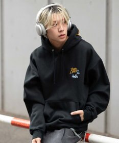 WEGO 【ユニセックス着用ITEM】別注BENDAVISグラフィックプルパーカー