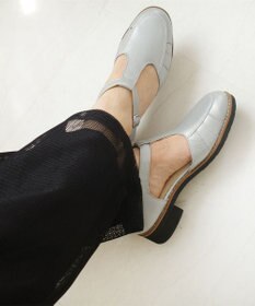 Pointer 本革 通気性Tストラップパンプス