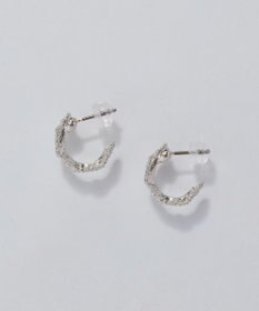 Phoebe 【金属アレルギー対応】マーガレットフラワーフープピアス　シルバー