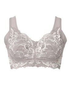 BRADELIS New York 【BRADELIS NewYork peace / ノンワイヤー・フロント留め・スッキリ着痩せ】細く見えるフロントファスナーブラ23 S～5L