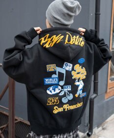 WEGO 【ユニセックス着用ITEM】別注BENDAVISグラフィックプルパーカー