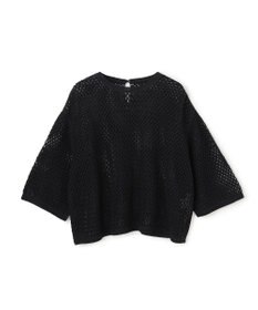 UNFILO L クロシェレースニット ハーフスリーブ プルオーバー