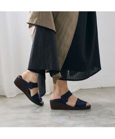 MODE ET JACOMO <D'ICI>ストレッチクロスウェッジサンダル