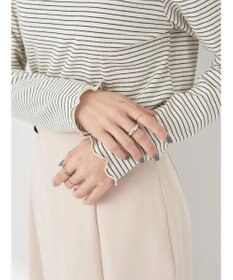 earth music&ecology マイクロボーダーリブプルオーバー