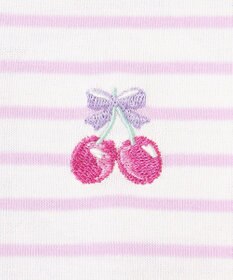 ANY KIDS 袖スカラップ ボーダーTシャツ