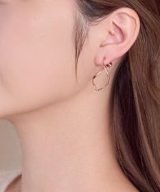 Phoebe 【限定セット】プチベゼルストーンネックレス×2wayグレースツイストラインイヤリング