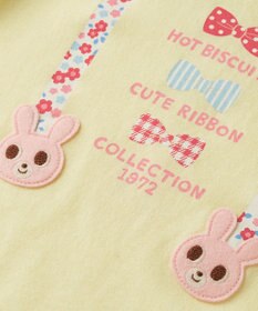 MIKI HOUSE HOT BISCUITS 【70-120cm】 サスペンダープリント長袖Ｔシャツ