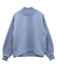 Green Parks 配色リブニットドッキング裏起毛プルオーバ