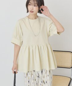 AMERICAN HOLIC 【先行予約】【WEB限定】異素材切替ペプラムプルオーバー
