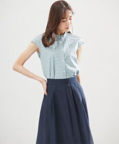 組曲 L エンブロイダリーレースノースリーブ ブラウス