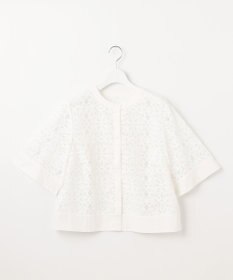 自由区 【カタログ掲載・洗える】フラワータイルレース ブラウス