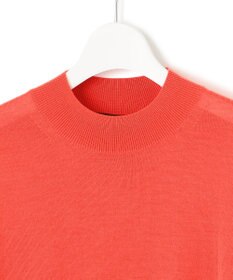 23区 S 【洗える】サステナブルウール モックネック 5分袖 ニット