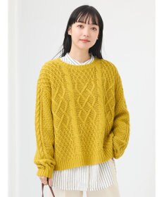 earth music&ecology ウォッシャブルケーブルプルオーバー