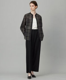 ICB 【UVカット・洗える】ウール2WAYストレッチ ワイドパンツ