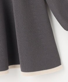 Feroux 【洗える】バイカラーペプラム ニット