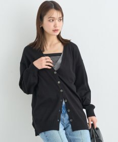 earth music&ecology レイヤード風ニットカーディガン