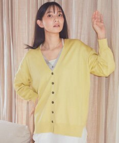 earth music&ecology レイヤード風ニットカーディガン