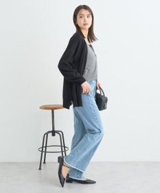 earth music&ecology レイヤード風ニットカーディガン