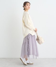 earth music&ecology レイヤード風ニットカーディガン