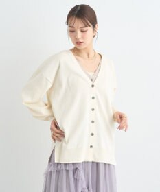 earth music&ecology レイヤード風ニットカーディガン