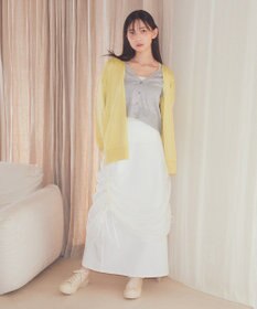 earth music&ecology レイヤード風ニットカーディガン