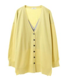 earth music&ecology レイヤード風ニットカーディガン