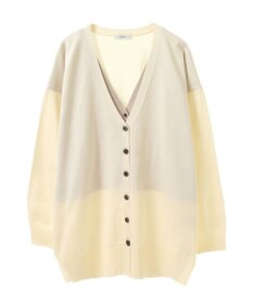 earth music&ecology レイヤード風ニットカーディガン