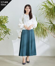 Tiaclasse アラン柄ニットフレアスカート