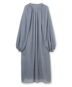 BEIGE， CALLERRY / シルク混ドットギャザーワンピース