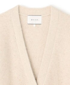 BEIGE， AMARILLO / スパンコールフォックスニットカーディガン