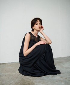 GRACE CONTINENTAL シアードレープマキシ