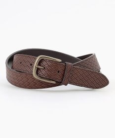 JOSEPH ABBOUD 【日本製】型押しオイルレザー ベルト