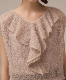 GRACE CONTINENTAL バックフレアチュールトップ