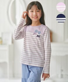 組曲 KIDS 【110-140㎝】 リボンボーダー Tシャツ