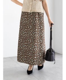 Te chichi レオパードジャガードナロースカート