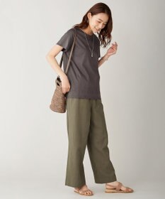 J.PRESS LADIES L 【UVケア・接触冷感】コンパクトコットンスムース 裾刺繍 カットソー