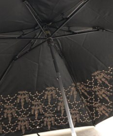 AND WOOL 〈UVカット率99%以上・一級遮光生地・晴雨兼用〉イラカ刺繍の日傘 （折りたたみ傘タイプ）