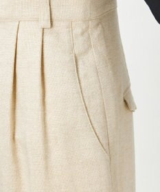 23区 【GOLD LABEL】GIOTEXリネンスパーク サスペンダー付 タックパンツ