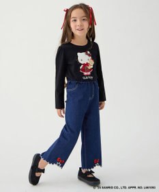 ANY KIDS 【ハローキティ×ANY KIDS】アップリケ 長袖Tシャツ