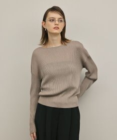 GRACE CONTINENTAL ラメリブクルーニットトップ
