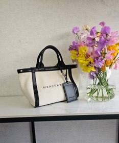 style code 【MERCURYDUO/マーキュリーデュオ】カードケース付 軽量キャンバスロゴ 2WAYトートバッグ