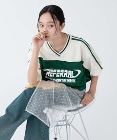 WEGO 2ライン切り替えメッシュショートT