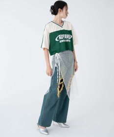 WEGO 2ライン切り替えメッシュショートT