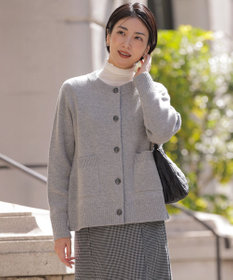 J.PRESS LADIES CAT ニット カーディガン ミディアムグレー系