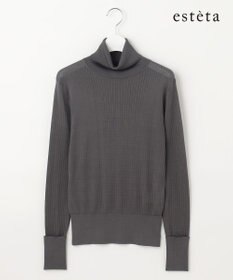 23区 S 【エステータ】シルクリブ タートルニット
