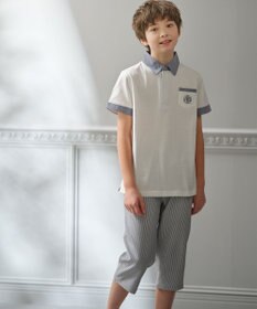 J.PRESS KIDS 【140-170cm】チェックカラー 半袖ポロシャツ