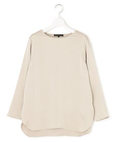 23区 L 【洗える】サテン ロングスリーブ Tシャツ